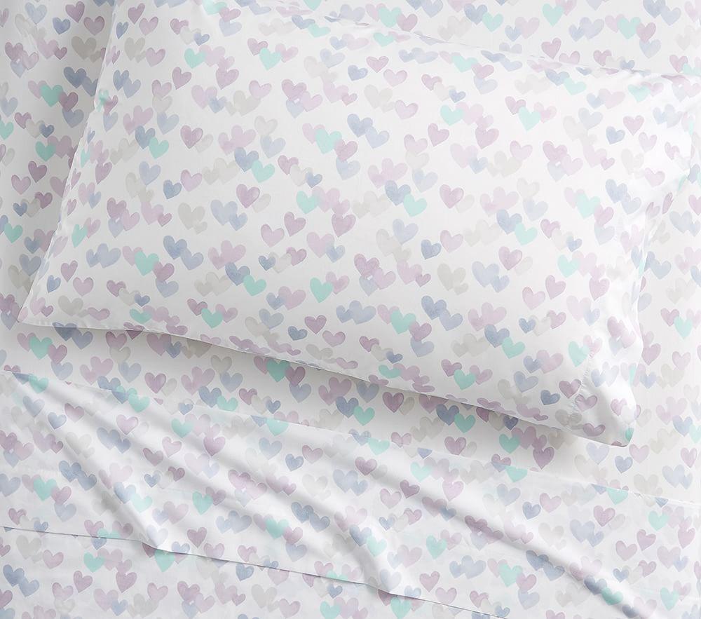 Organic Retro Heart Sheet Set